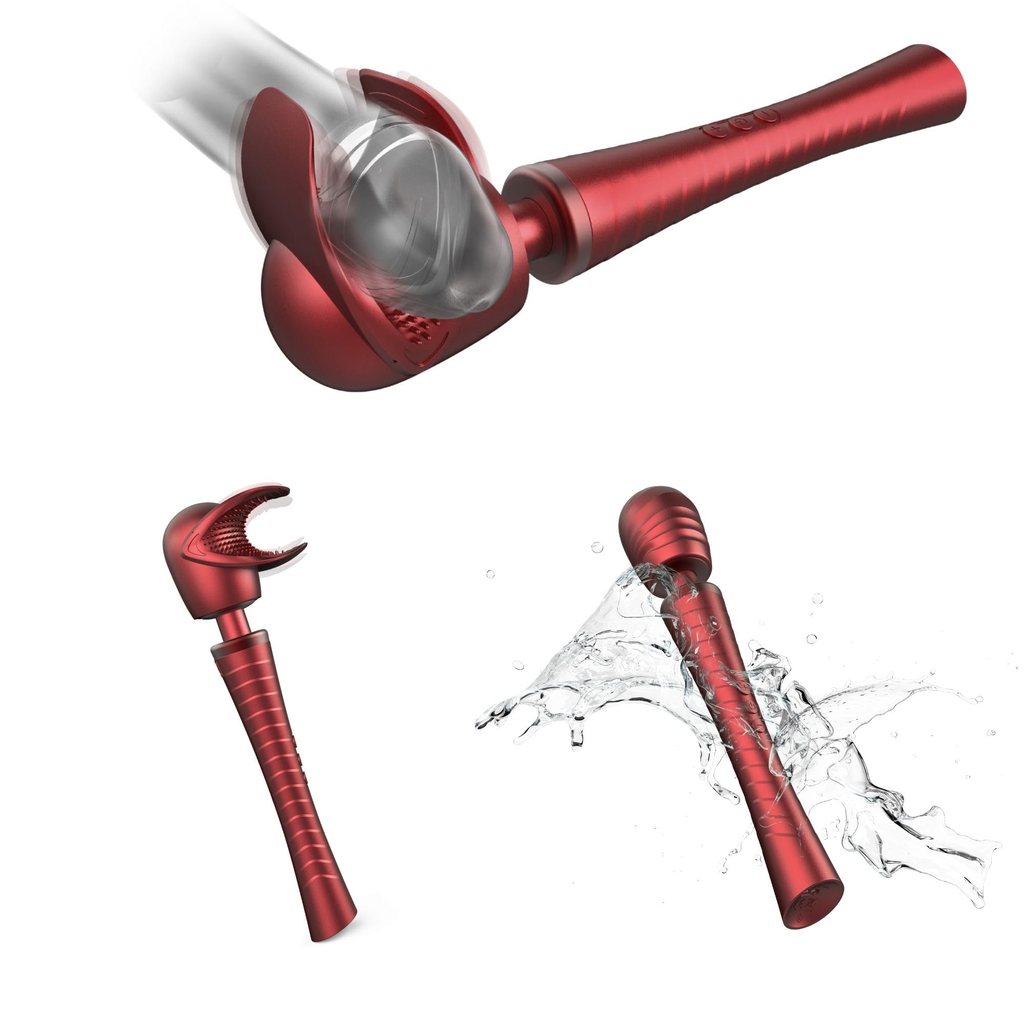 Manwan Man.Wand EDGY Vibratore Massaggiatore Ultra Potente Uomo & Donna, Sextoy Waterproof con Testa Flessibile, 5 Modalità e Intensità Crescente, Mini Massaggiatore Elettrico