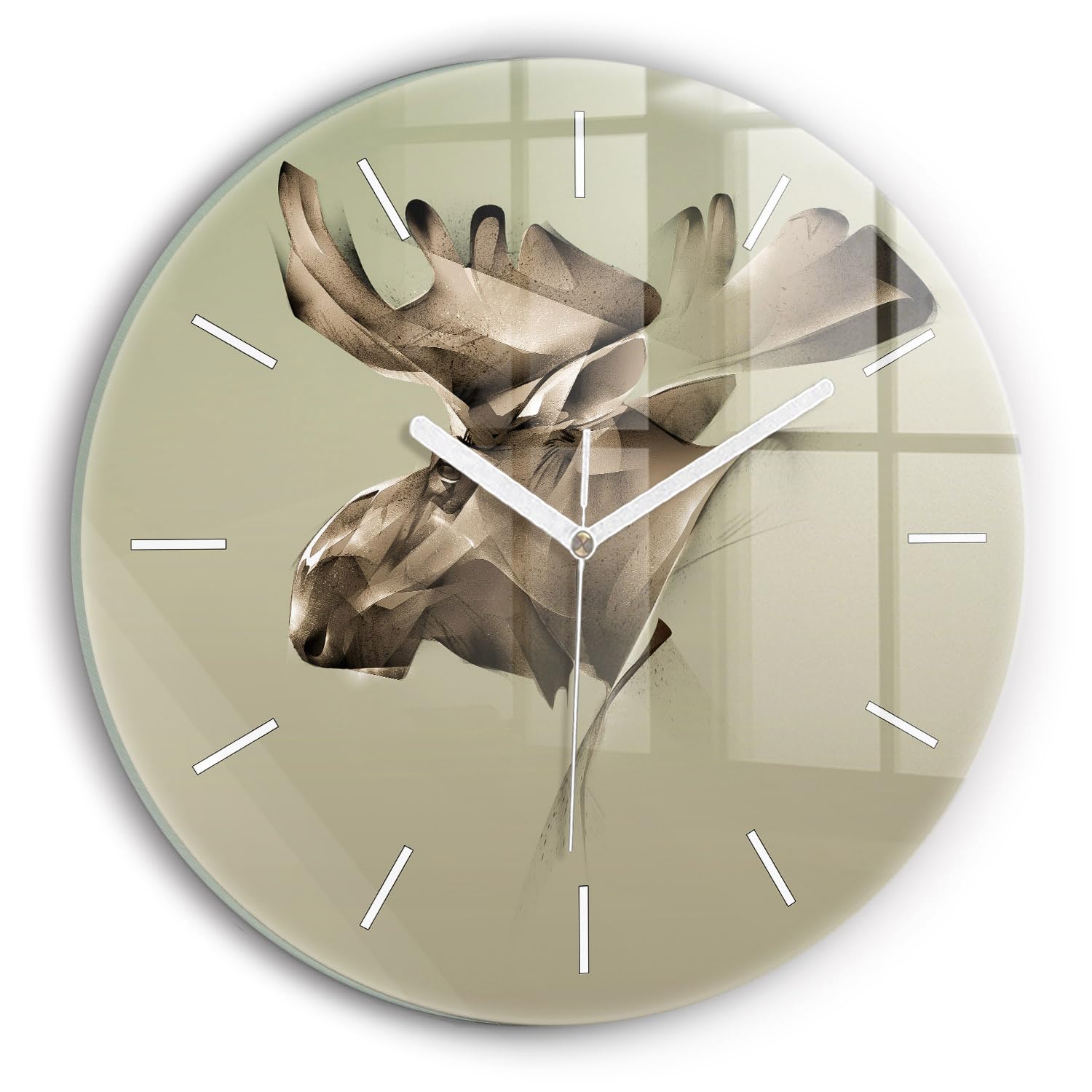 Horloge en verre 30 cm Wallfluent pour décorer un salon moderne