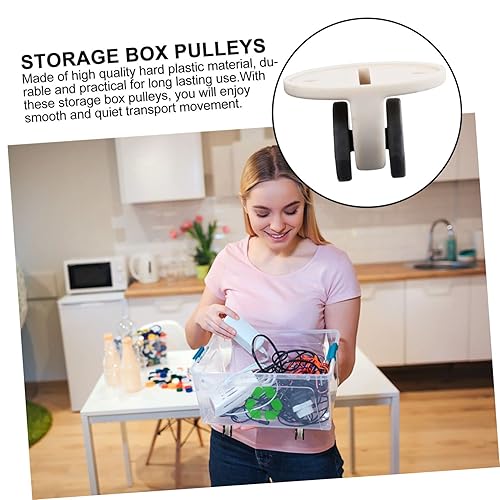 Miniatura 3 de Mobestech 16 Uds Ruedas de estante Ruedas de plástico Ruedas de carro Ruedas fijas Cajas Organizadoras Ruedas Pequeñas Pantalla Puerta Giratoria