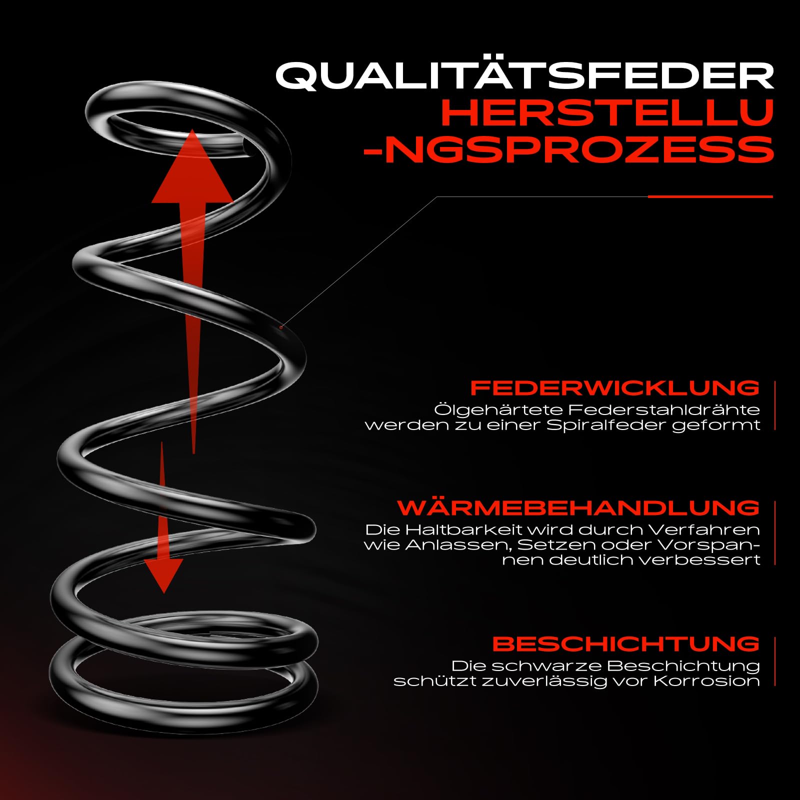 Frankberg 2x Ressort de suspension Arrière gauche Droite Compatible avec Classe V W447 2014-2025 Remplacer# A4473240700,4256928