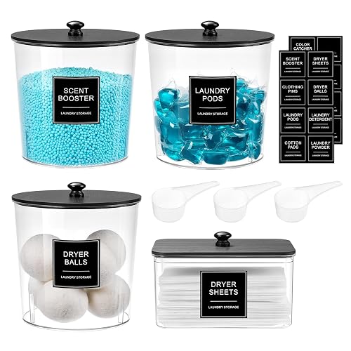 Laundry Pods Container & Dryer Sheet Holder, Laundry Room Organization