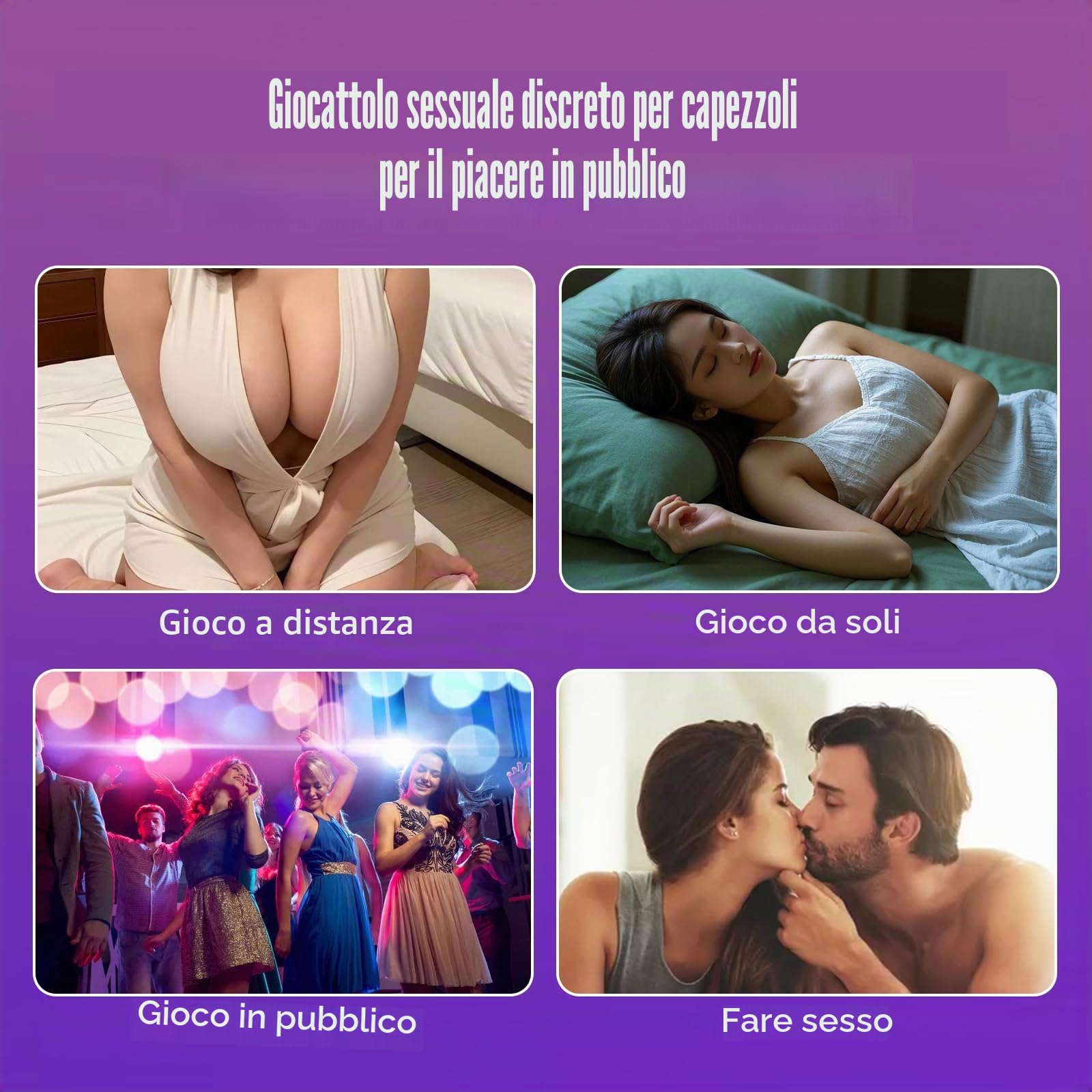 Morsetti per capezzoli BDSMS, telecomando, massaggiatori al seno, stimolatori del seno, giocattolo sessuale con 9 modalità di vibrazione, clip per capezzoli, giocattolo sessuale per donne e coppie