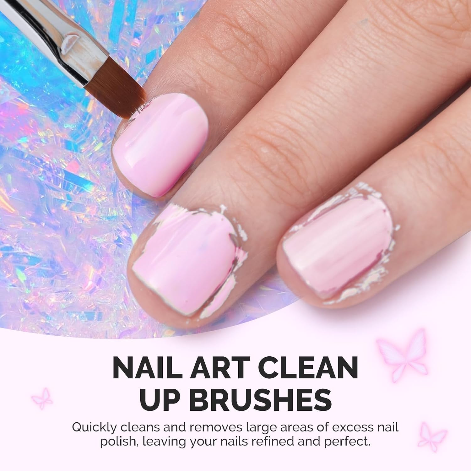 MelodySusie UV Nail Lamp, Plus30F 4Pcs Nail Art Clean Up Brushes image 2