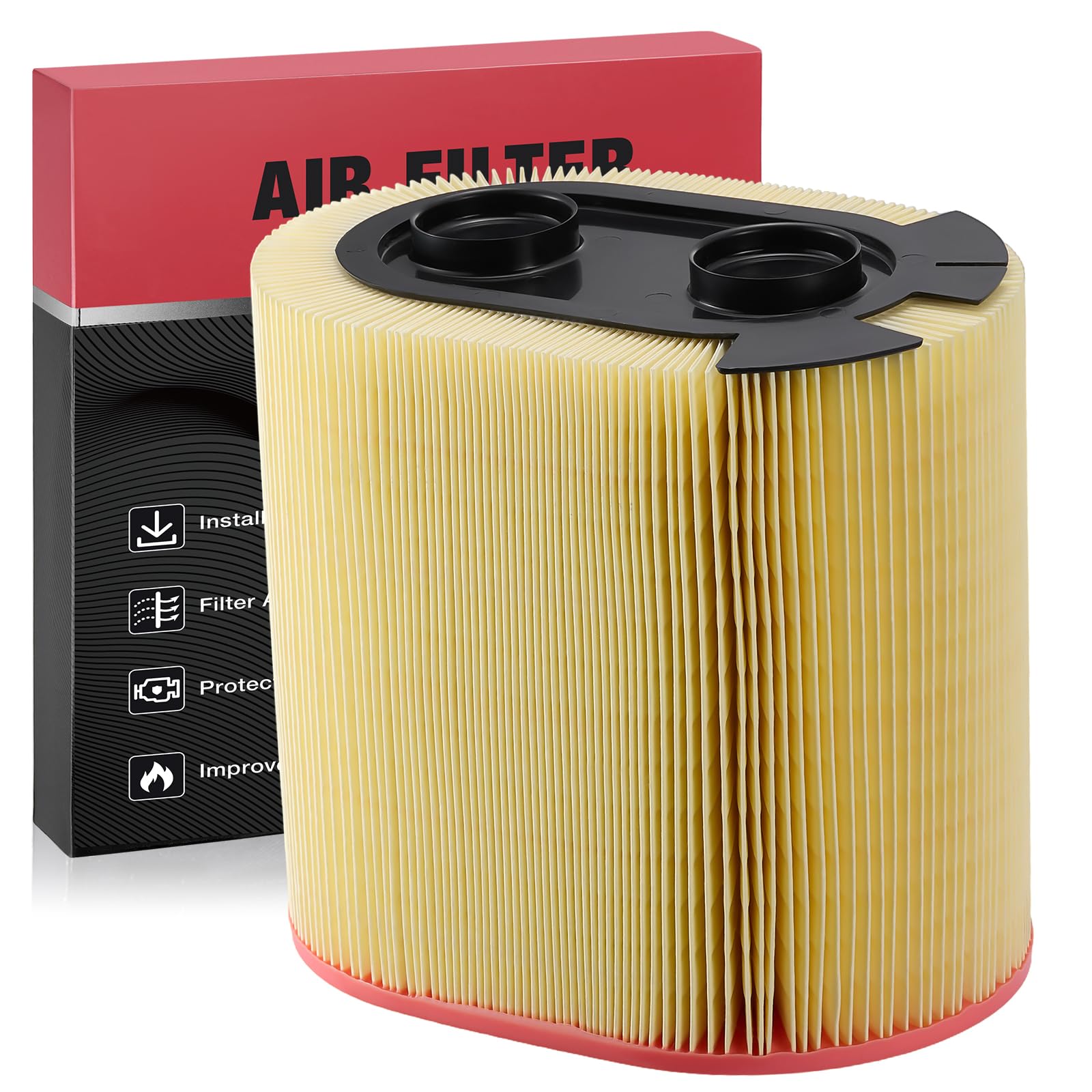 BDFHYK CA12183 Engine Air Filter Compatible with Ford 2017-2019 F-250 Super Duty/F-350 Super Duty 6.2L V8, 2017 2018 2019 F-450 Super Duty/F-550 Super