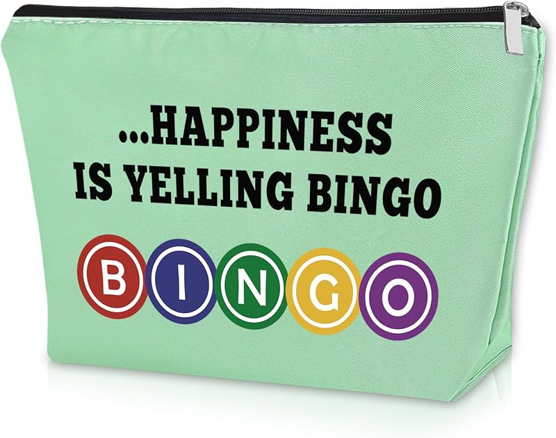 Necessaire verde Sazuwu com estampa de Bingo, modelo QZGUSBAG01050_Gn1