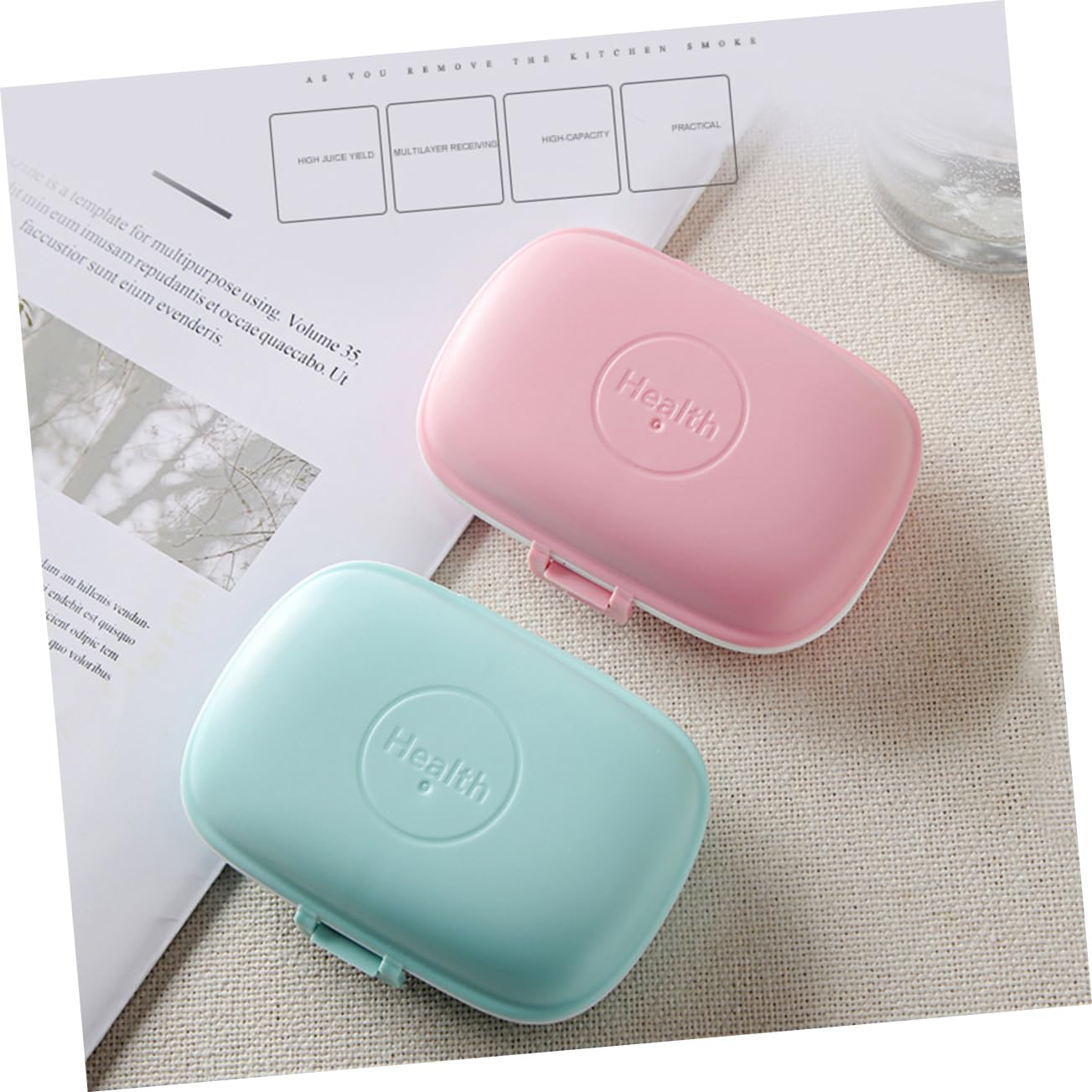 3 Sätze Pillen-organizer Travel Pill Box Pillenorganizer Medikamentenbehälter Pillenbox Mit Fächern Arzneikoffer Spenderbehälter Medikamentenfall Pillendose Mit Fächern 2 Stück * 3 FRCOLOR