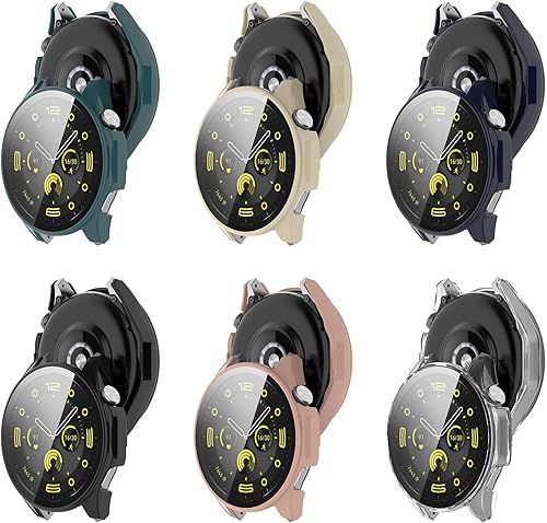 Miniatura 5 de LOKEKE Compatible con Huawei Watch GT4 de 1.81 pulgadas (1.811 in) de cobertura completa de PC, protector de pantalla de vidrio templado (1.812