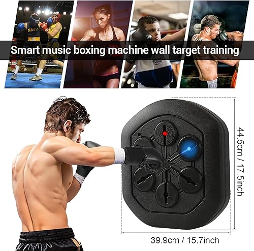 Miniatura 6 de GLikur Almohadillas de boxeo musical equipo de boxeo de entrenamiento de boxeo máquina de boxeo inteligente montada en la pared bolsa de música