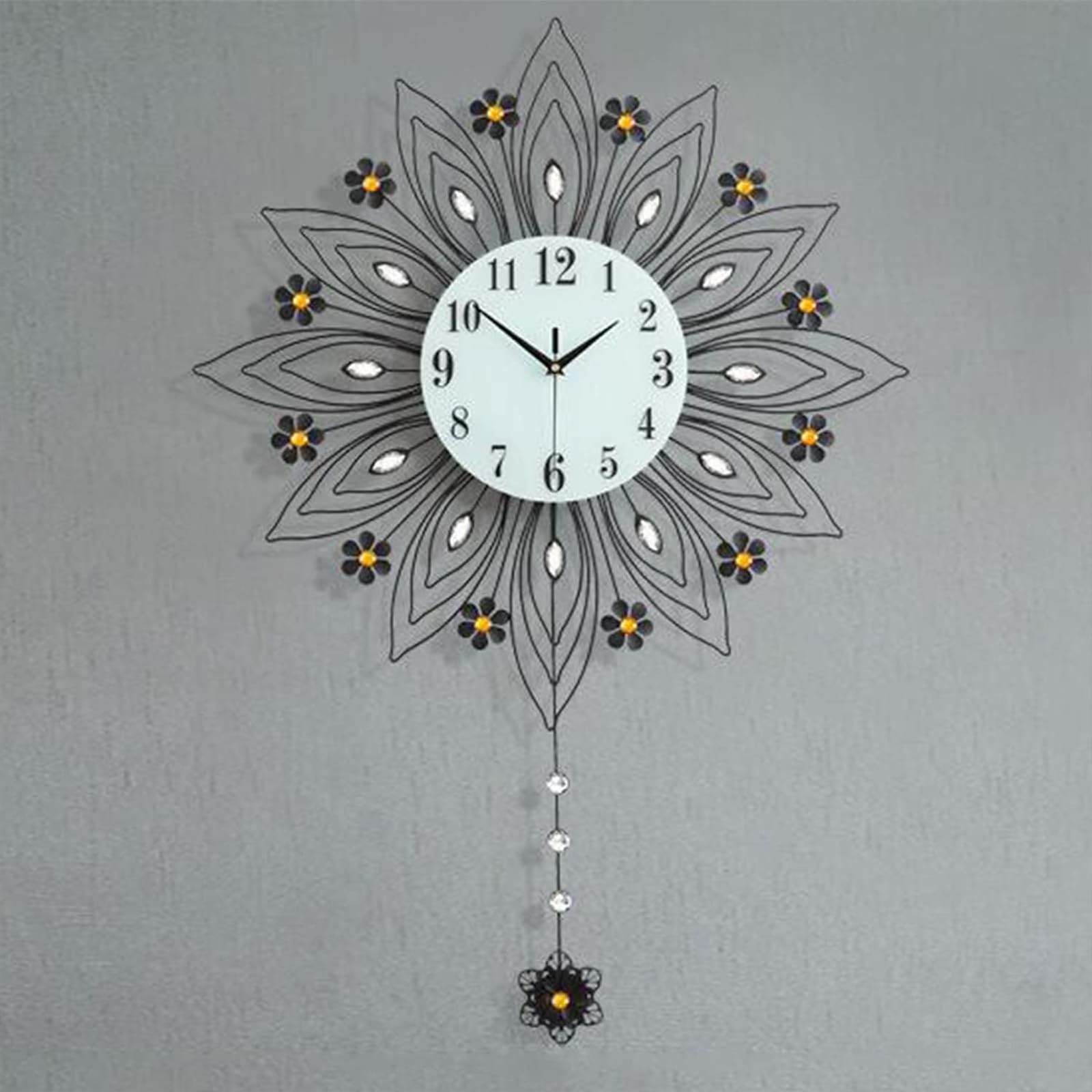 Horloge créative de salon DKSNAJ en métal sculptural style B wisdom