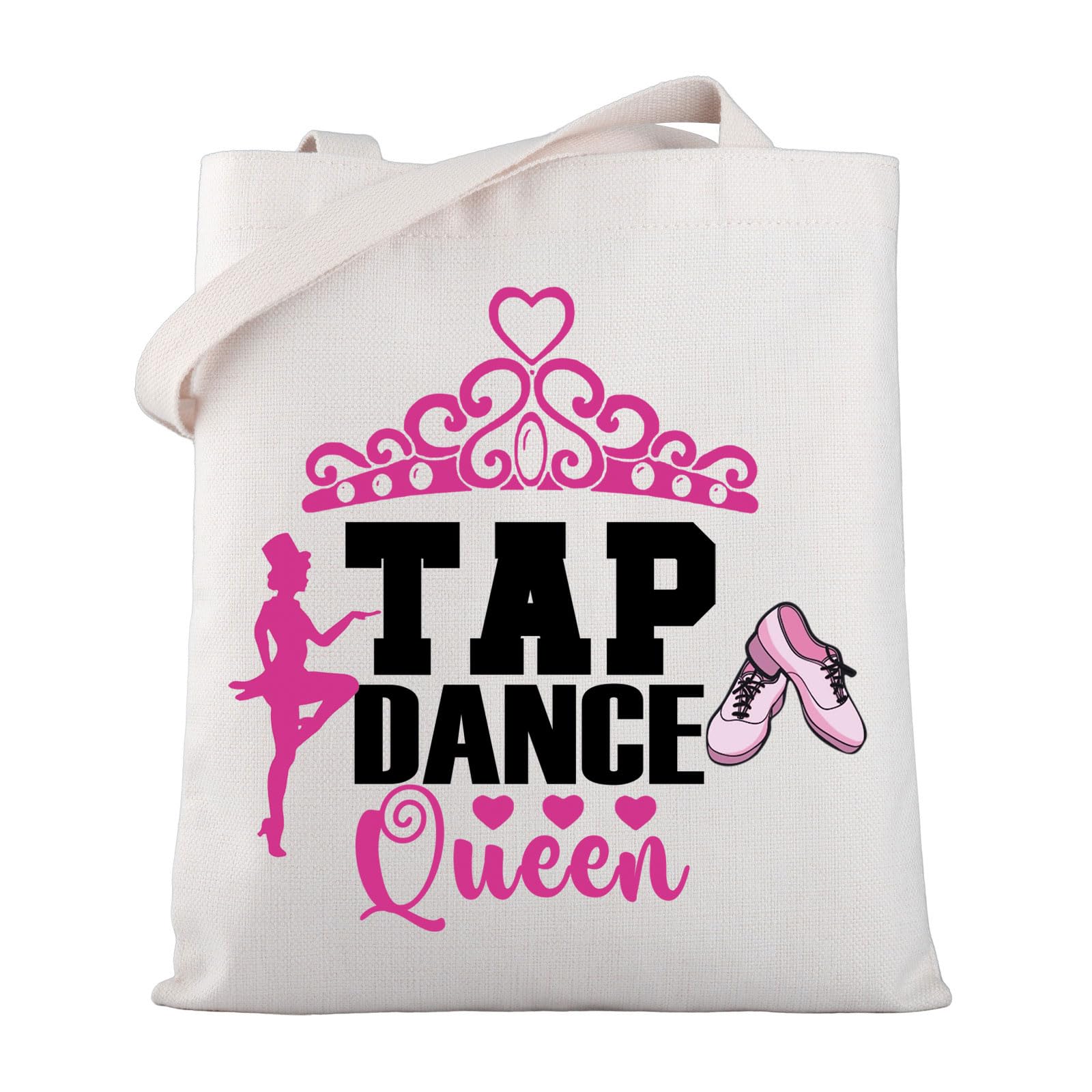 MYSOMYTap Dance Gift Tap Dance Canvas Tote Bag for Dancer Tap Dance Teacher Appreciation Gift Tap Dancer Lover Shoulder Bag