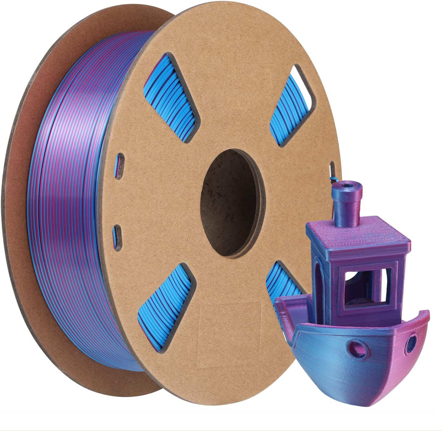 PLA 3D Filament, DB PLA Filament 1.75mm Accuracy +/- 0.03 mm Fit Most FDM Printer,2 Colors in 1 Dual Color Co-Extrusion 3D Filament 1kg Filament (2.2lbs)