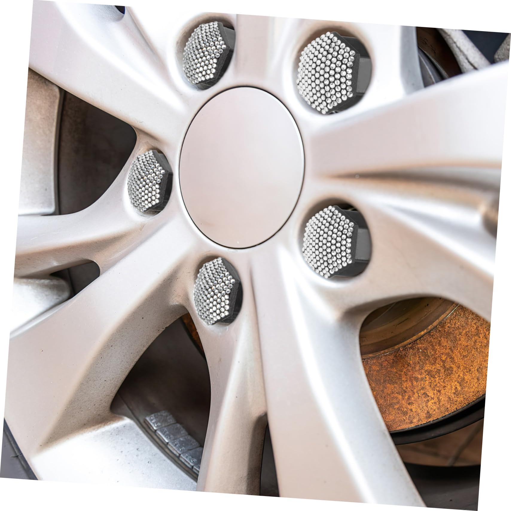 ULTECHNOVO 80pièces Couvre-écrous De Roue Strass Lot de Accessoires Décoratifs pour Jantes De Voiture Anti Installation Facile Et Élégante