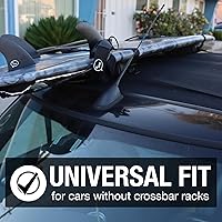 Vista 5 de Ho Stevie! Surfboard Car Racks - Padded System, Easy Setup Any Car, ‘No Scratch’ Buckles - Strap Up to 3 Boards to Car Roof