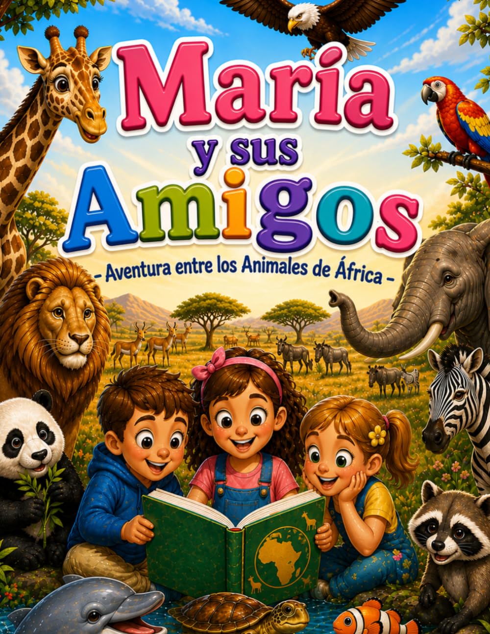 María y sus Amigos – Aventura entre los Animales de África: Explora los animales de África con historias, imágenes reales y páginas para colorear | ... 4 a 8 años (186 páginas) (Maria and Friends)