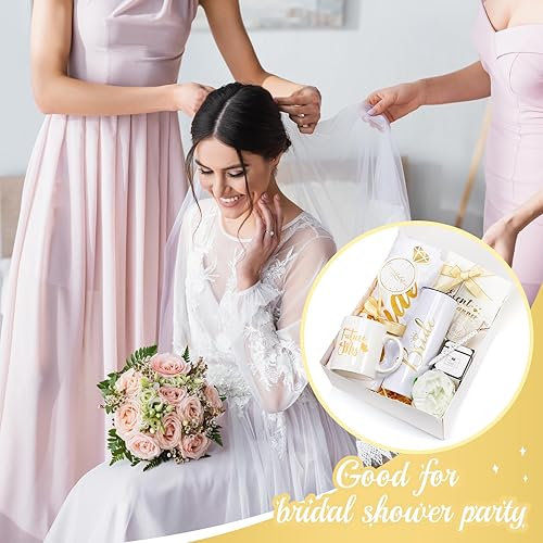 Miniatura 7 de Xtinmee Caja de regalo de 9 piezas para novia, regalo de despedida de soltera, regalo de despedida de soltera, vaso de preparación de boda, vela,