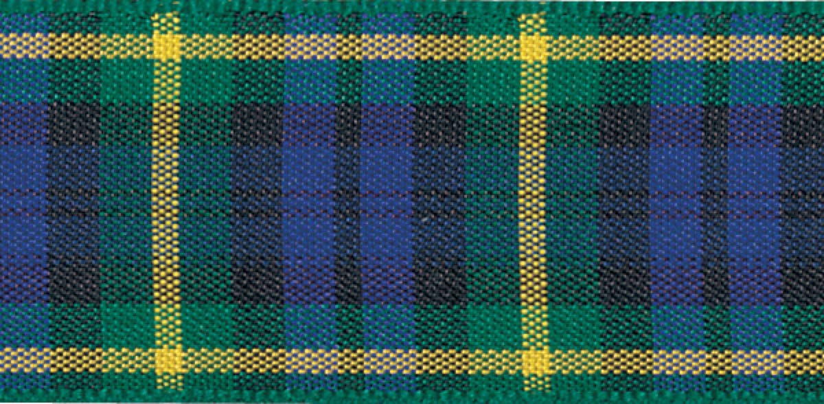 Berisfords Tartan Ribbon - 17 Traditional Designs for Home, Gifts, Fashion and Crafts - Gordon Tartan - 10mm Wide x 25 Metres