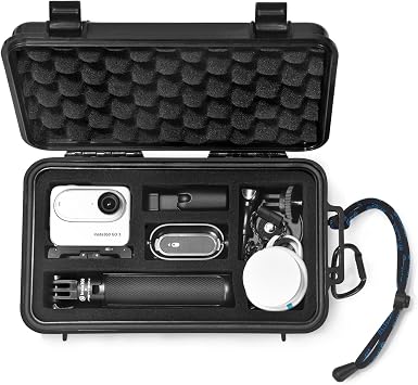 Lekufee Travel Waterproof Hard Case for Insta360 GO 3S / 3, Action Camera, Vlogging Camera and AccessoriesCase Only