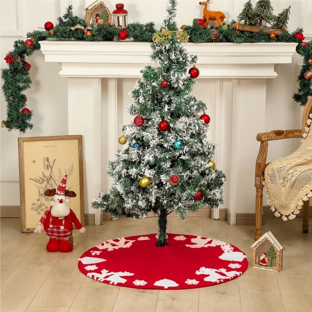 Tree Skirt Christmas Christmas Tree Skirt Christmas Decorations Christmas Tree Apron Shu Velvet Jacquard Tree Skirt Decoration Christmas Skirt Tree