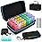 Yewltvep Monthly Pill Organizer 4 Times a Day, Pill Box Organizer with 32 Daily Compartments, 30 Day Pill Organizer 4 Times a Day Pill Holder with Hard Shell Travel Case+Weekly Pill Bag 4 Times a Day