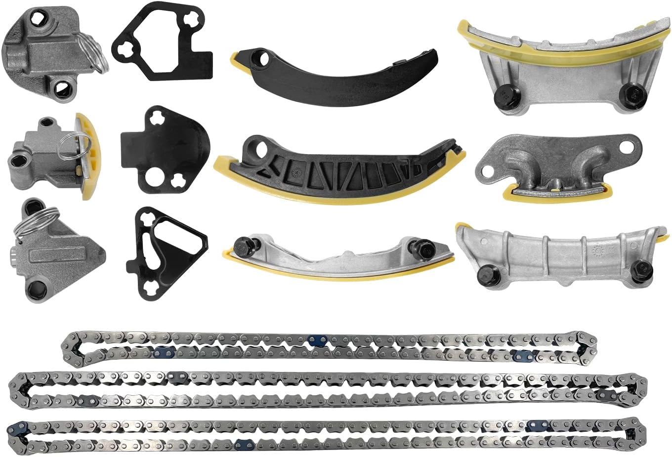 9-0753SX Timing Chain Kit for Chevy Cadillac Buick GMC Saturn Pontiac Suzuki Saab 2007-2022 Models Acadia Traverse Enclave Caprice Equinox CTS Impala Camaro SRX 3.6 3.2 3.0 2.8 V6; 90753SX