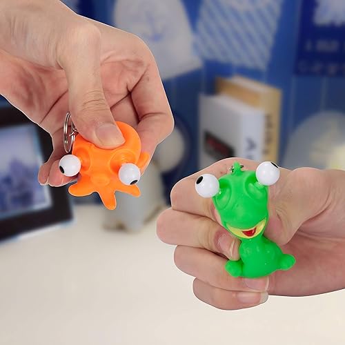 Miniatura 5 de JOYIN 26 llaveros llenos de corazones para el día de San Valentín con tarjetas llenas de ojos reventados para niños, intercambio de aula, recuerdos