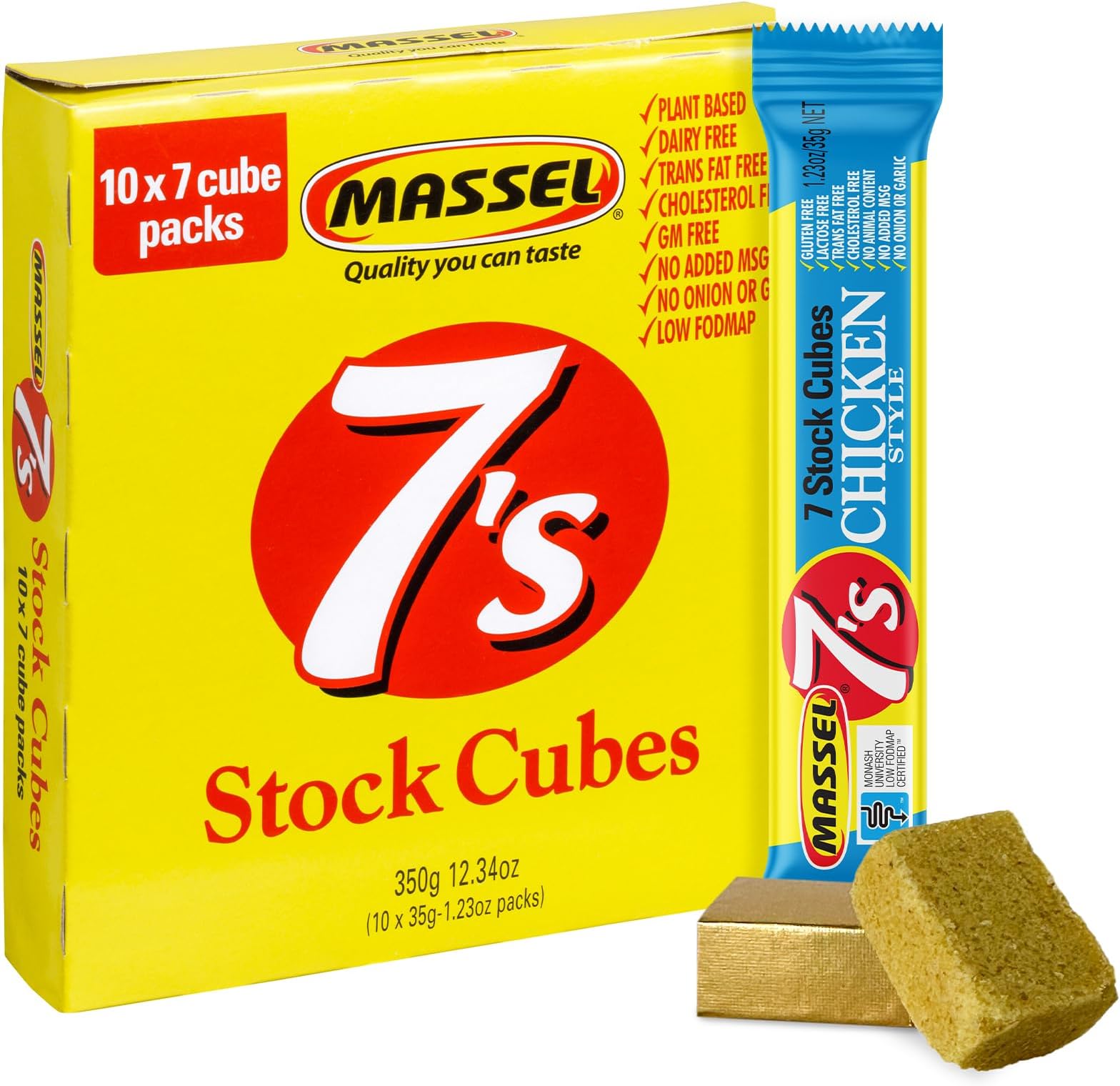 Chicken Style Bouillon Cubes | 10 x 7 Pack (70 Cubes) | Plant Based Broth & Soup Base | Low FODMAP, Gluten & Dairy Free, Vegan, No MSG