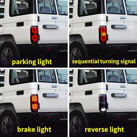 Tail Lights Assembly for TOYOTA Land Cruiser 76 LC76 1984-2021 Taillight With Animation DRL Sequential Indicator LC76 Rear Lamps