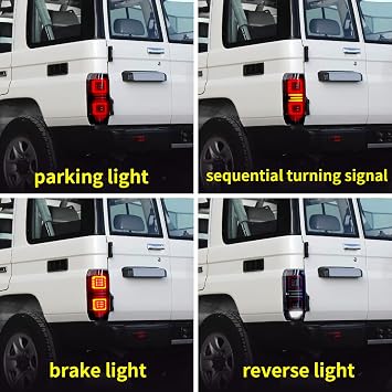 Tail Lights Assembly for TOYOTA Land Cruiser 76 LC76 1984-2021 Taillight With Animation DRL Sequential Indicator LC76 Rear Lamps