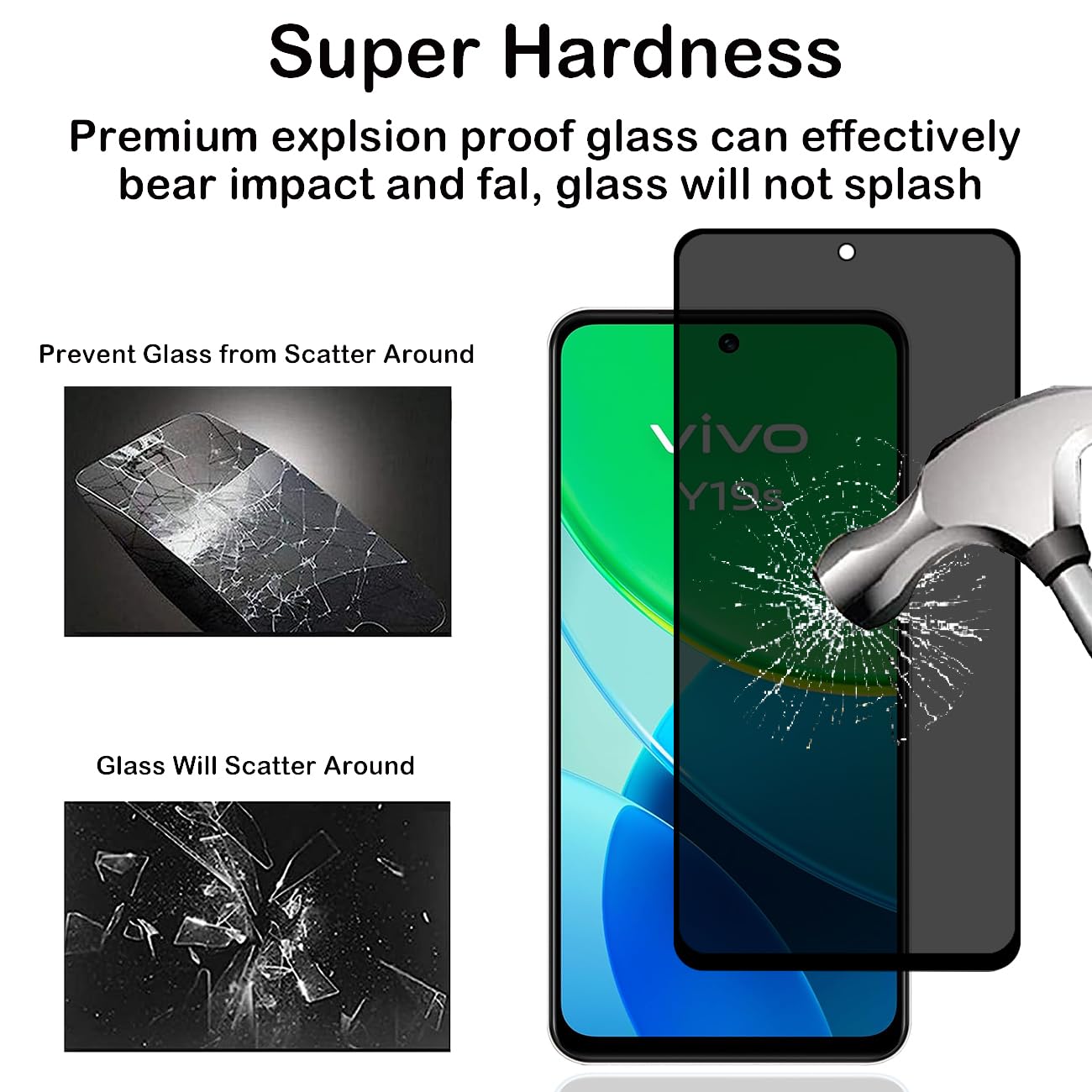 GEEMEE Pellicola Vetro Temperato per Vivo V50 Lite 4G & 5G, 2 Pezzi Pellicola Protettiva + 2 Pezzi Pellicola Fotocamera, Durezza 9H HD Anti Graffi Anti-Impronte Protettiva Protezione Schermo