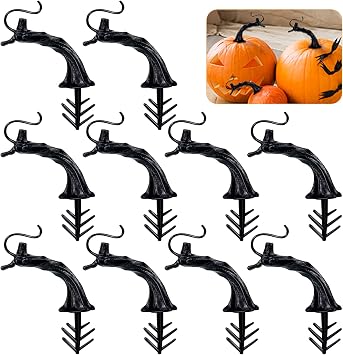 Syhood 12 Pieces Halloween Pumpkin Stems for Crafts 3.6 Inch Fall Decor