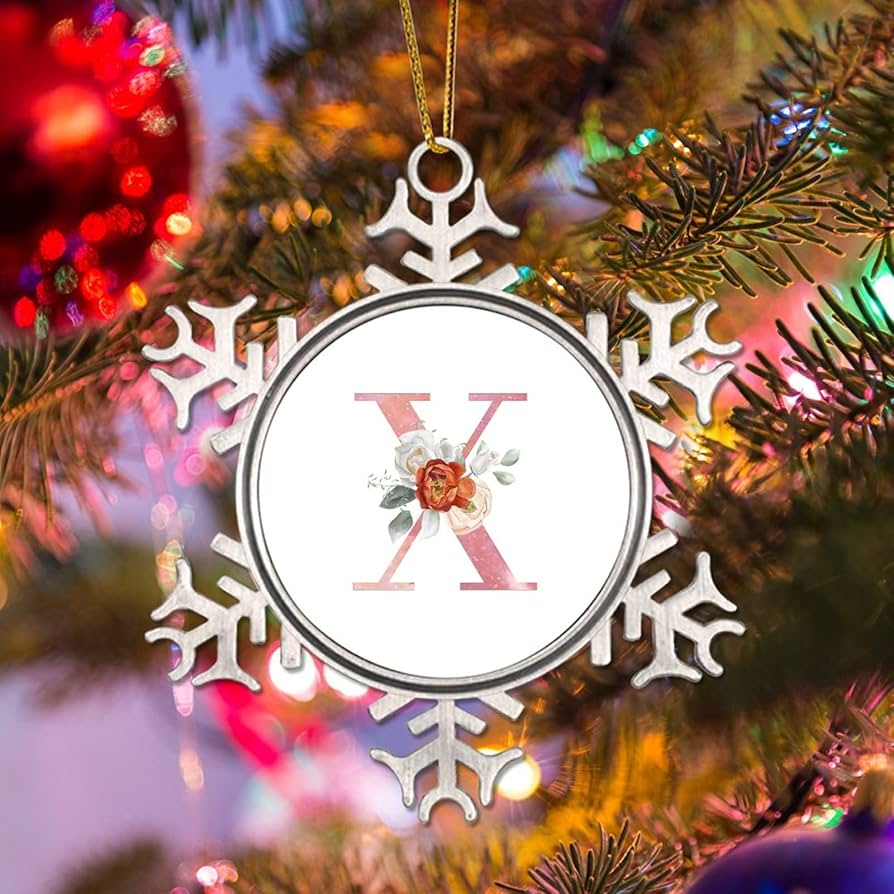 Metal monogram christmas ornament Clearance