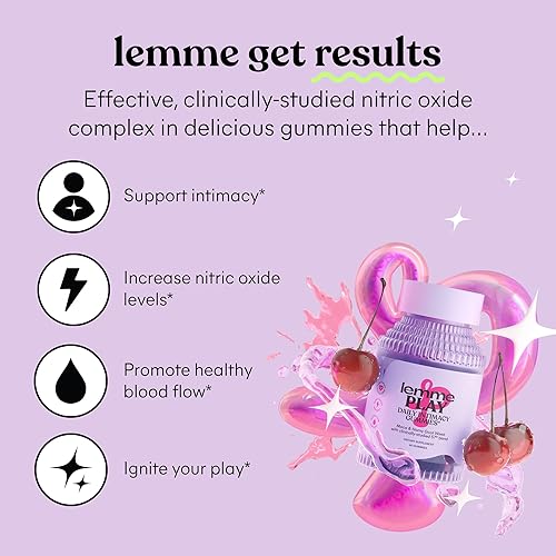 Miniatura 2 de Gomitas Lemme Play Daily Intimacy para mujeres y hombres con complejo de óxido nítrico S7 clínicamente estudiado para un flujo sanguíneo saludable,