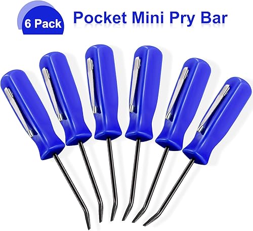 Miniatura 9 de Mini barra de palanca de bolsillo verde con clip, juego de mini barra de palanca de 4.5 pulgadas de longitud, herramienta para el hogar, oficina,