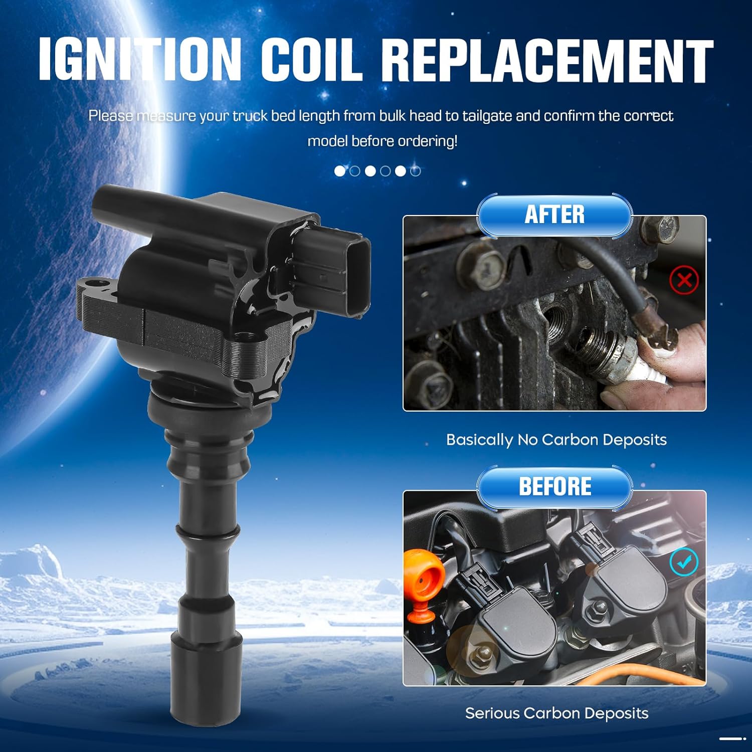 Set of 3 Ignition Coil and 6 Iridium Spark Plug and 3 Wire Set Compatible with Kia Sorento 2003 2004 2005 2006 3.5L V6 Replacement for UF431 27300-39800 C1445