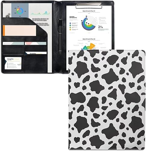 Miniatura 6 de Flashideas Portapapeles estéticos de flores azules, folio, currículum de negocios con bloc de notas forrado recargable, regalos de oficina para