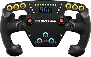 FANATEC ClubSport シムレーシング Steering Wheel F1 Esports V2 – PC CRD-9020010-WW | Formula 1の公式ライセンスを取得した、Alcantara グリップ、LED ディスプレイ、マンジェンティックシフター、振動モーターをグリップ