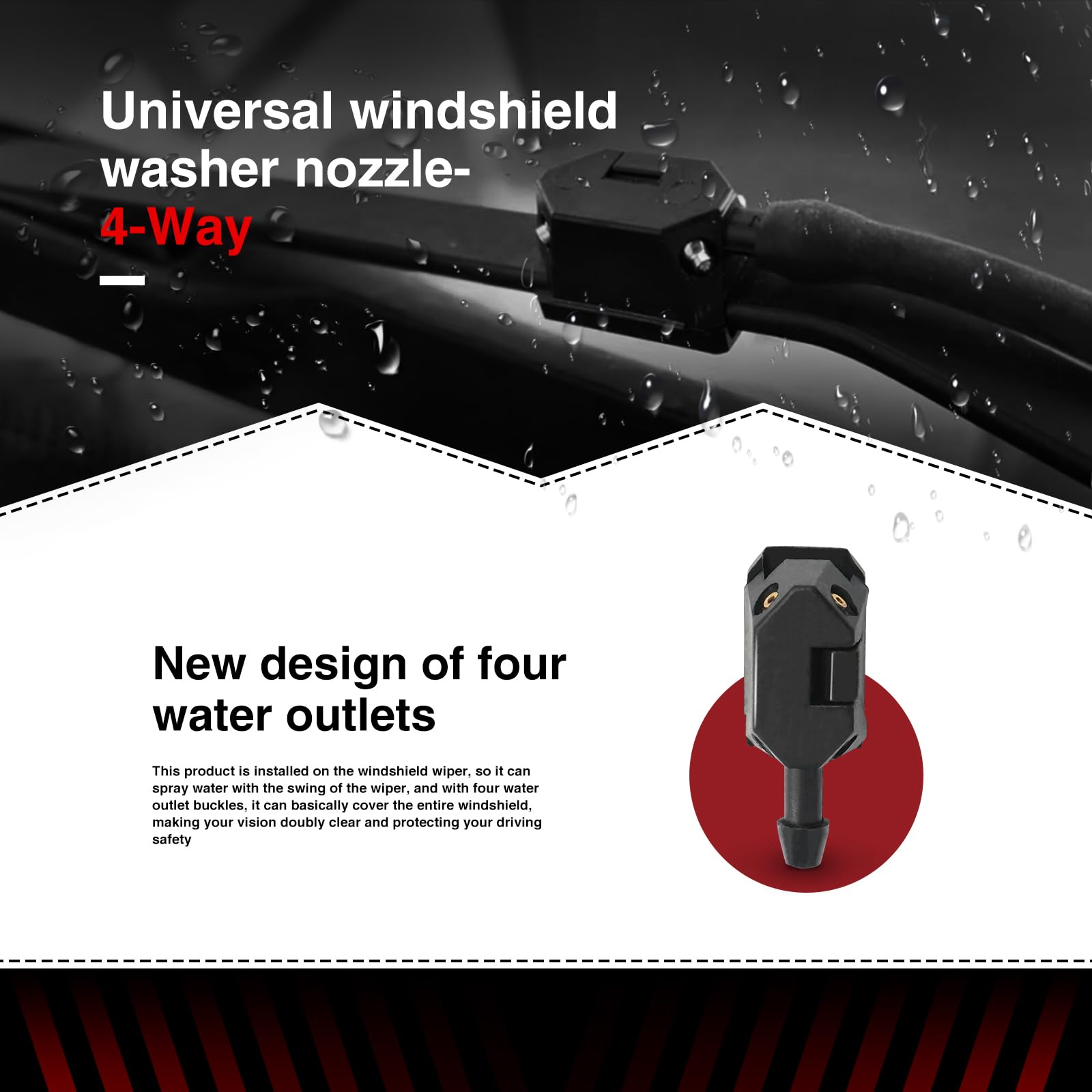 Snapklik.com : Windshield Washer Wiper Arm Nozzles, Replacement For ...
