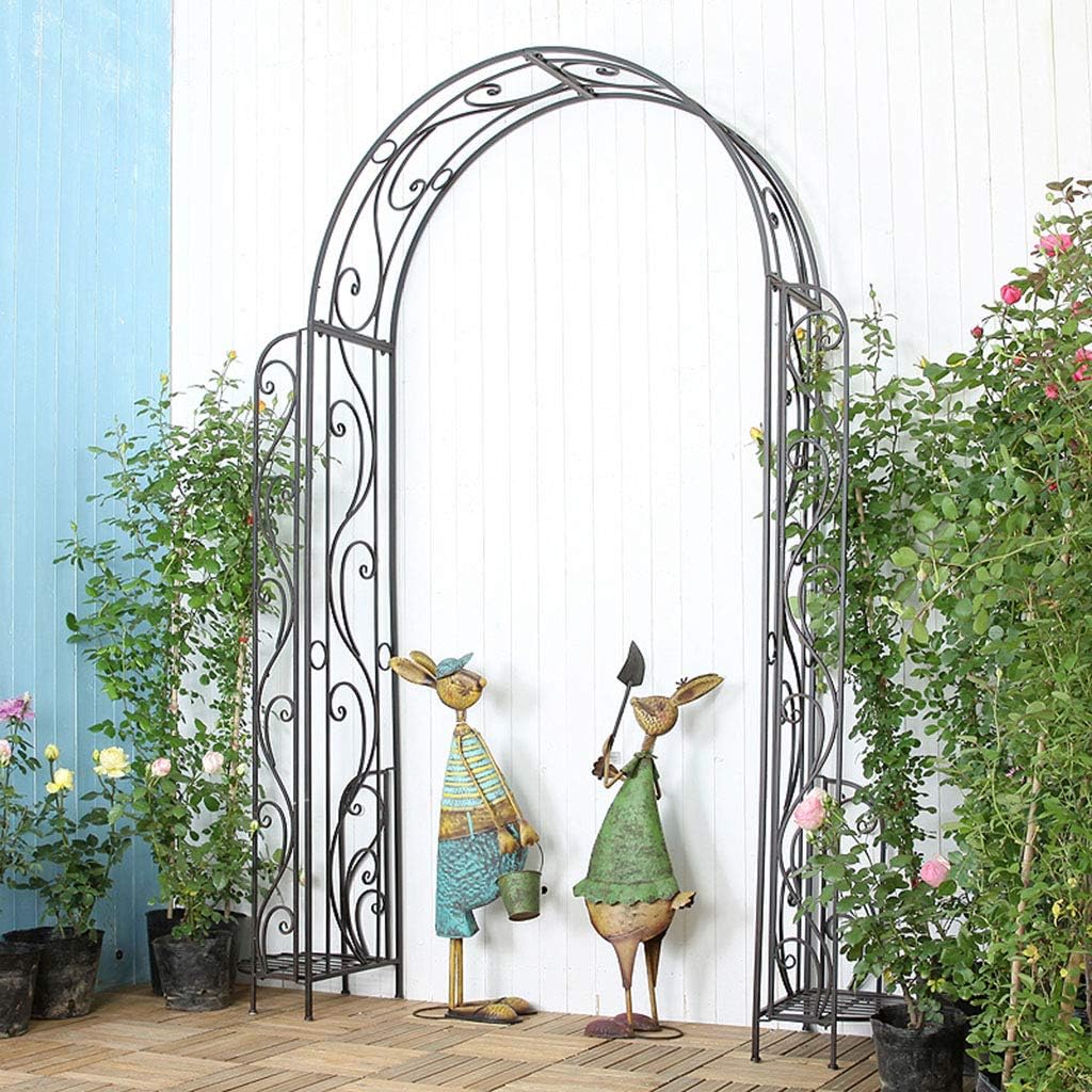 Arbors Retro Iron Garden Arch Wedding Garden Hotel Flower Stand Terrace Climbing Plant Outdoor Decoration