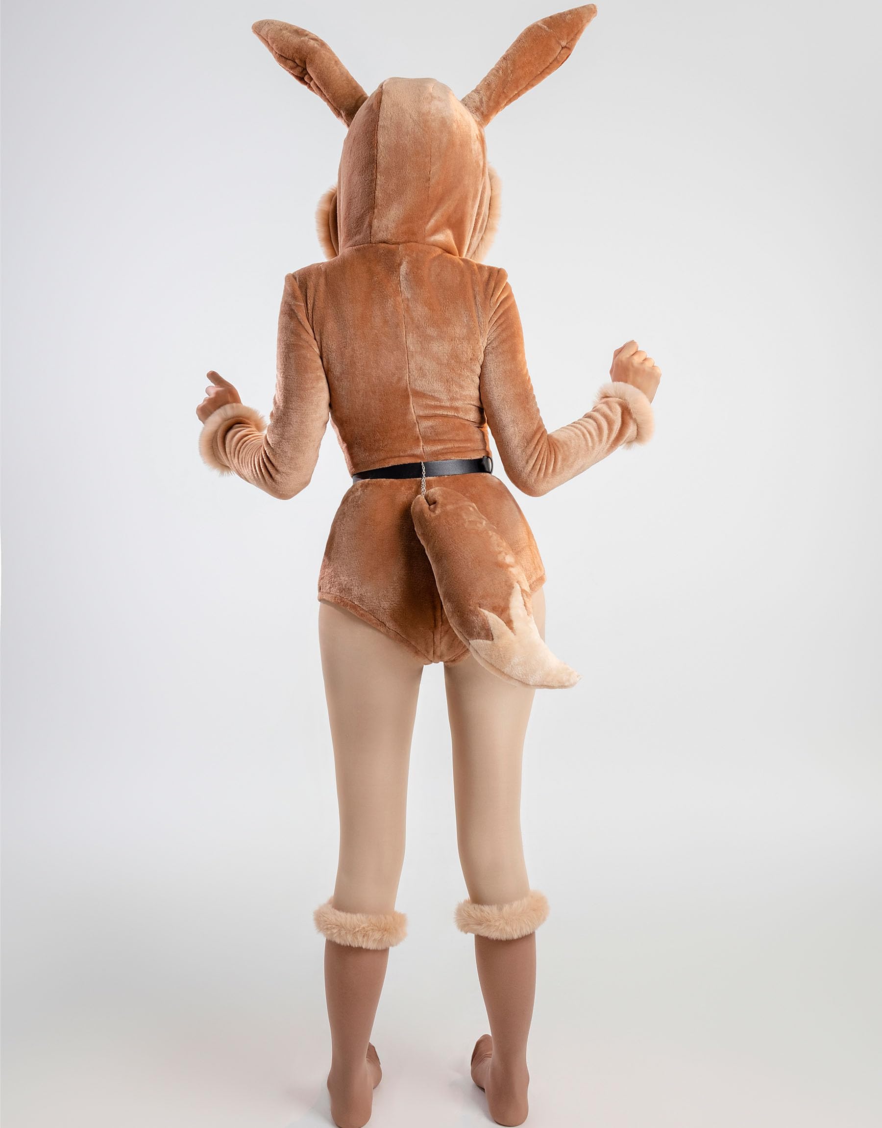 Mobbunny Women Onesie Animal Romper Fuzzy Pajamas Brown Loungewear Fluffy Hooded Homewear Christmas Halloween Cosplay: Medium Brown