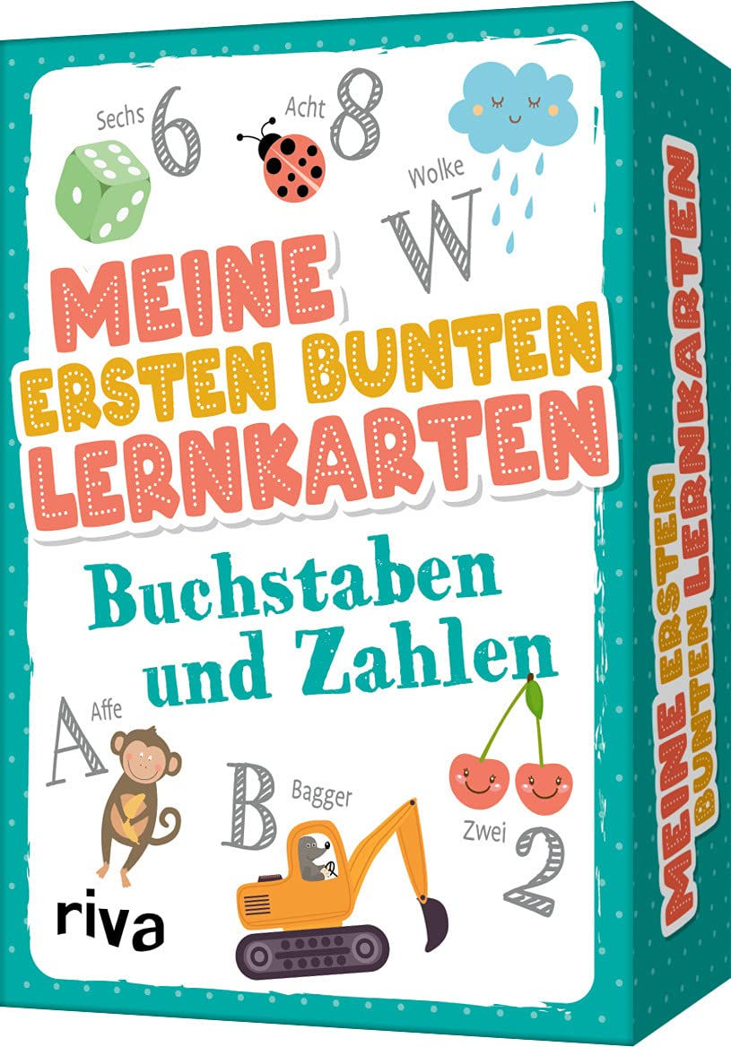 Meine ersten bunten Lernkarten - Buchstaben und Zahlen: Über 40 Spiel- und Übungskarten für neugierige Kids ab 5 Jahren