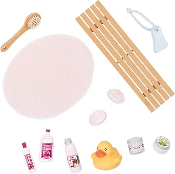 Our Generation - Bath & Bubbles Set - 18-Inch Doll Accessories - Bathtub Set - Water Sounds - Pretend Play - Toy for Kids 3 Years +