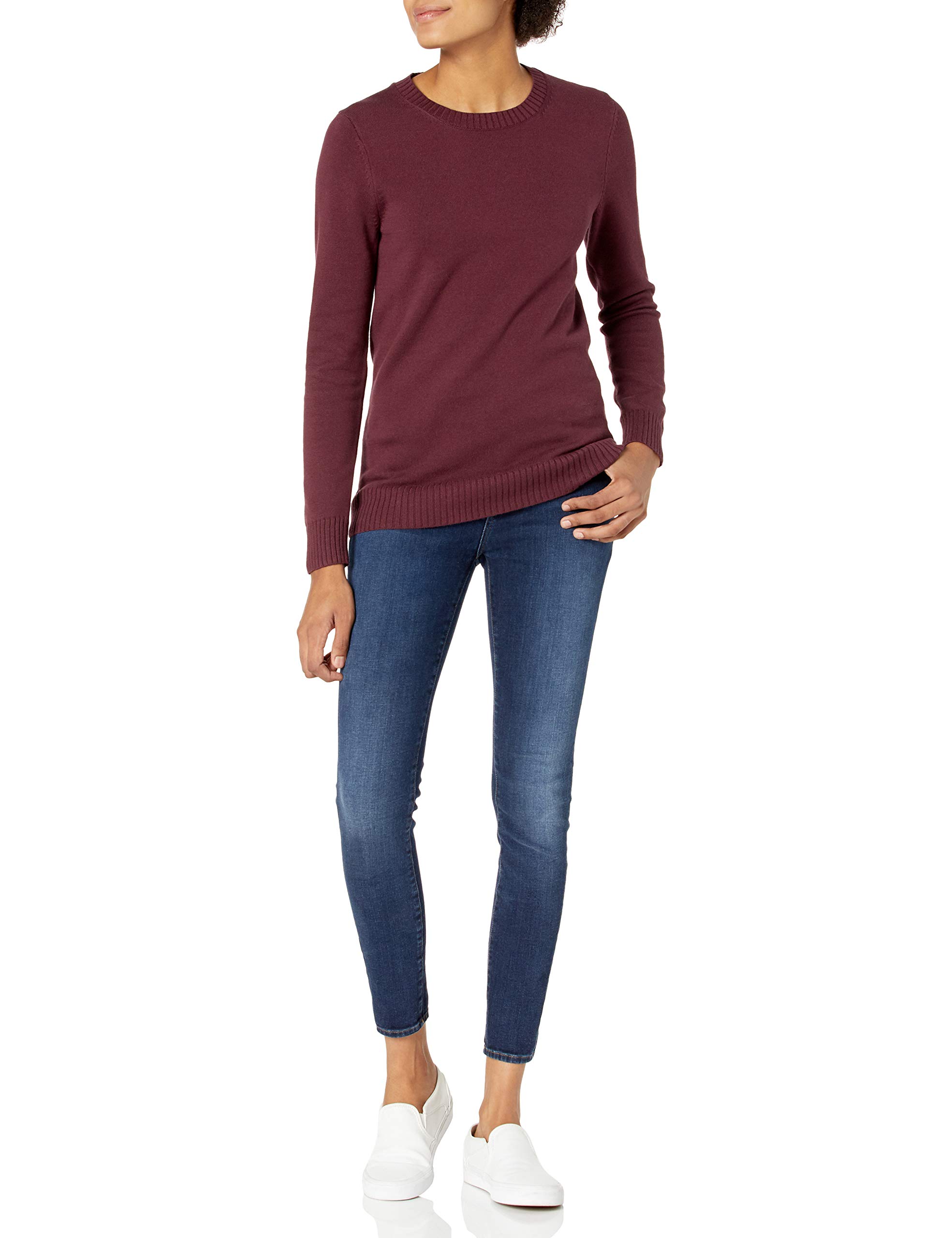 Amazon Essentials Pull À Col Rond 100% Coton (Disponible en Grande Taille) Femme
