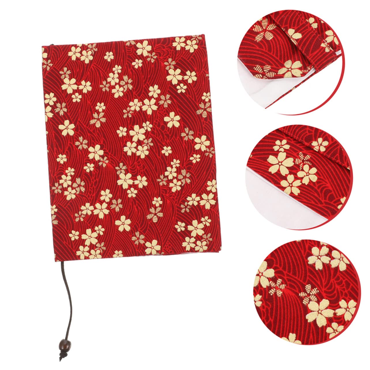 Lurrose 4 Pièces couverture de livre décor de livre en tissu manche de veste de livre pochette de manuels book sleeve bookcase protège-livre fait main pochette de livre décorative rouge