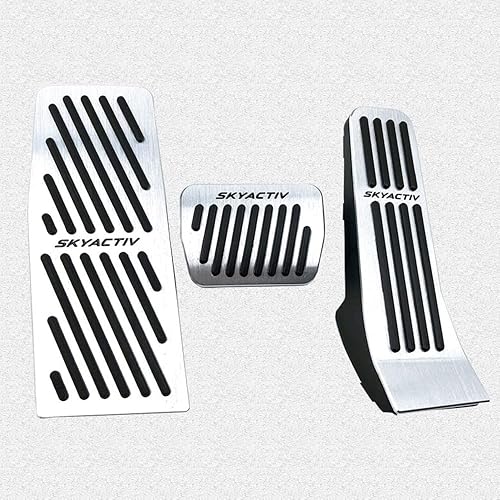 Miniatura 9 de Fundas de pedal de acelerador de gas de aleación de aluminio, accesorios interiores antideslizantes sin perforación, kit de pastillas de pedal de