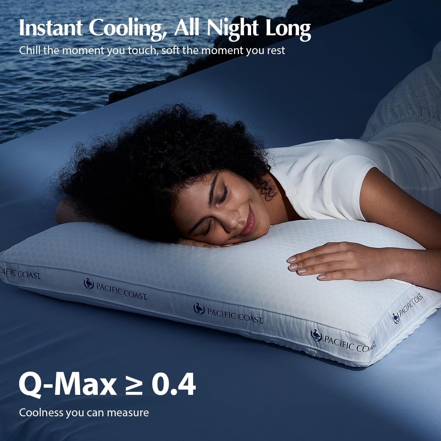 Pacific Coast King Size 2 Pack ArcticLayer Adjustable Breathable Cooling Pillows, Triple-Layer Hotel Quality Cushion, Oeko-TEX & RDS Certified, Orthopedic Support for Side/Back/Stomach Sleepers