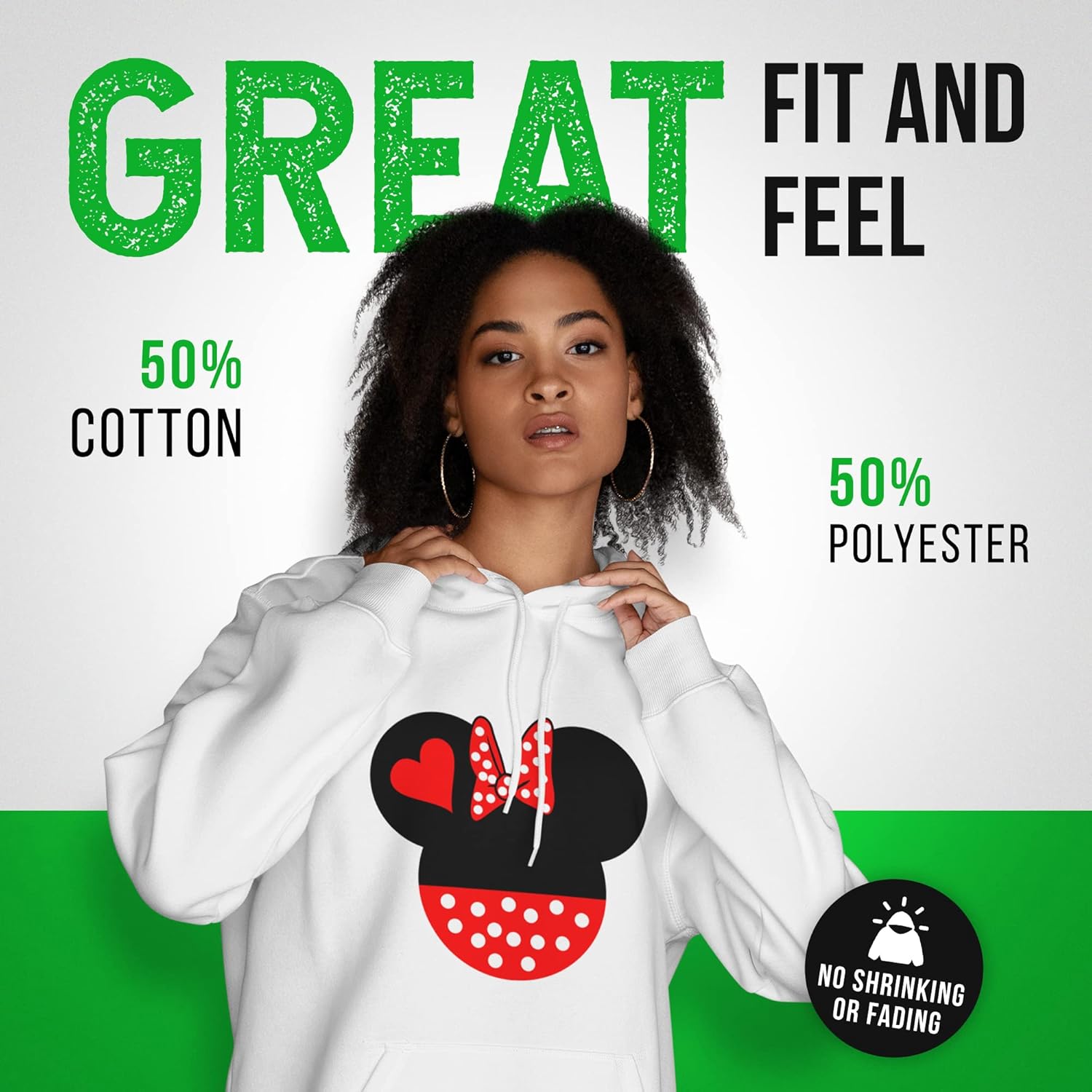 Camalen Popular Minnie Head Vacation for Women Pullover Hoodie - Image 3