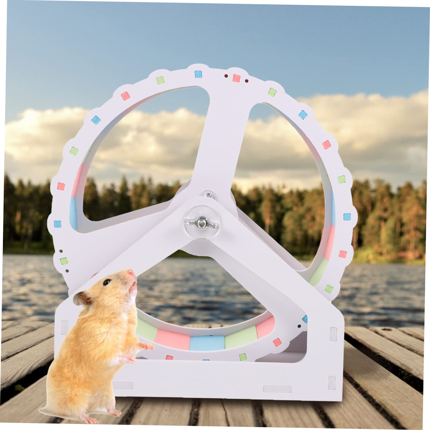 Hamsterlaufrad zur Selbstmontage, Leise, 21cm, PVC, 1 Satz