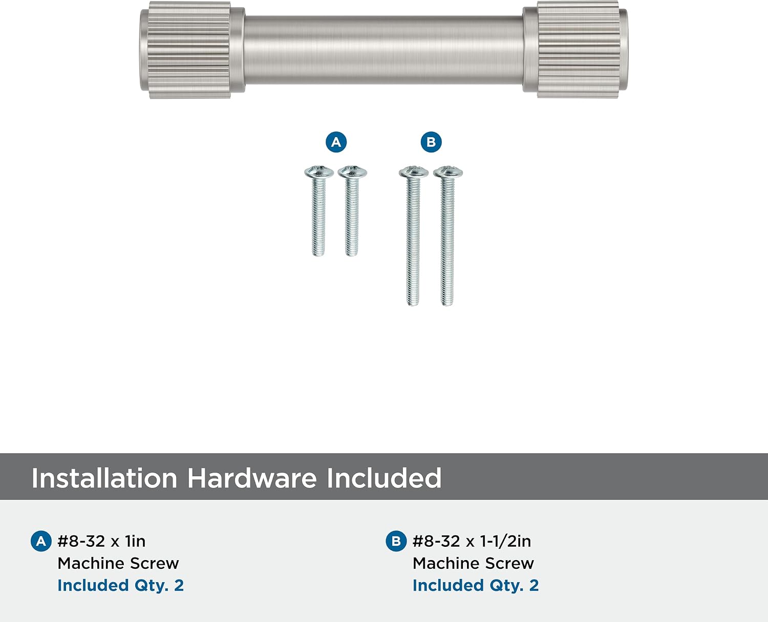 Amerock Farewind 3 inch (76mm) Center-to-Center Satin Nickel Cabinet Pull, BP37802G10