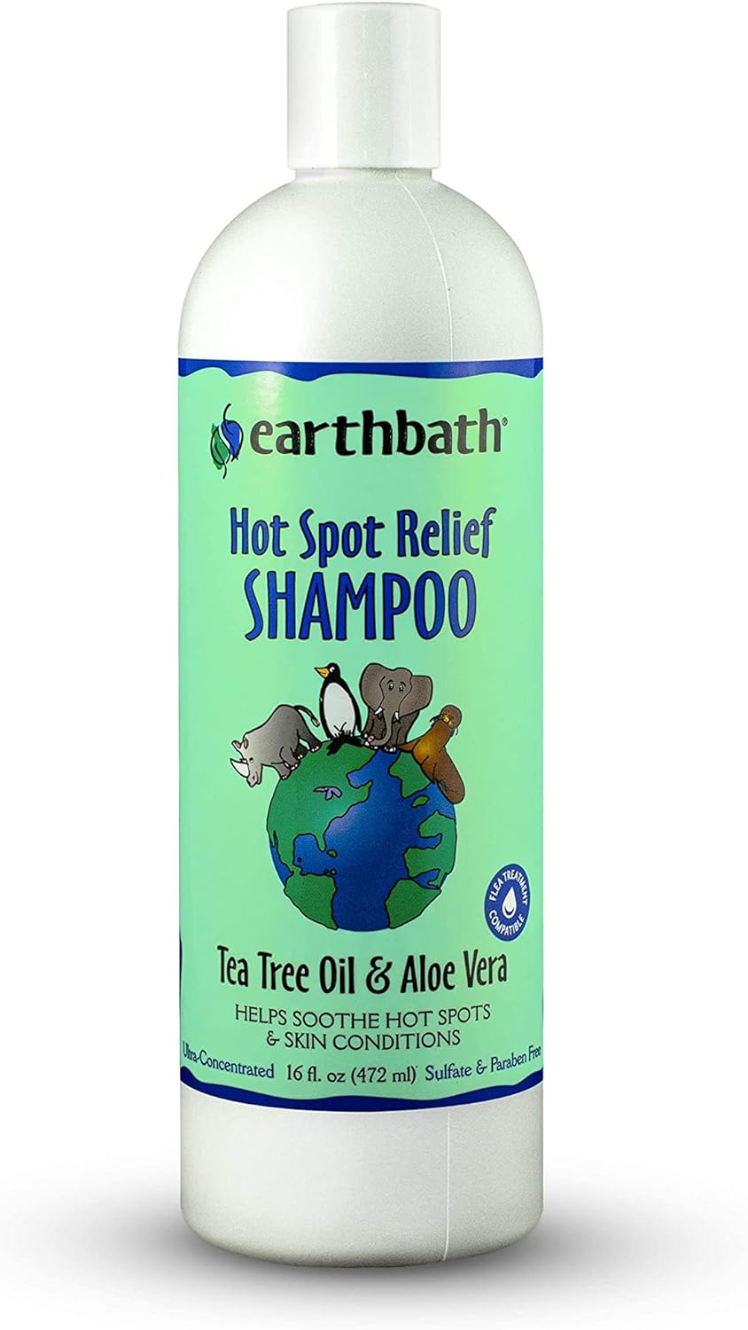 earthbath Hot Spot Relief Pet Shampoo, Tea Tree Oil & Aloe
