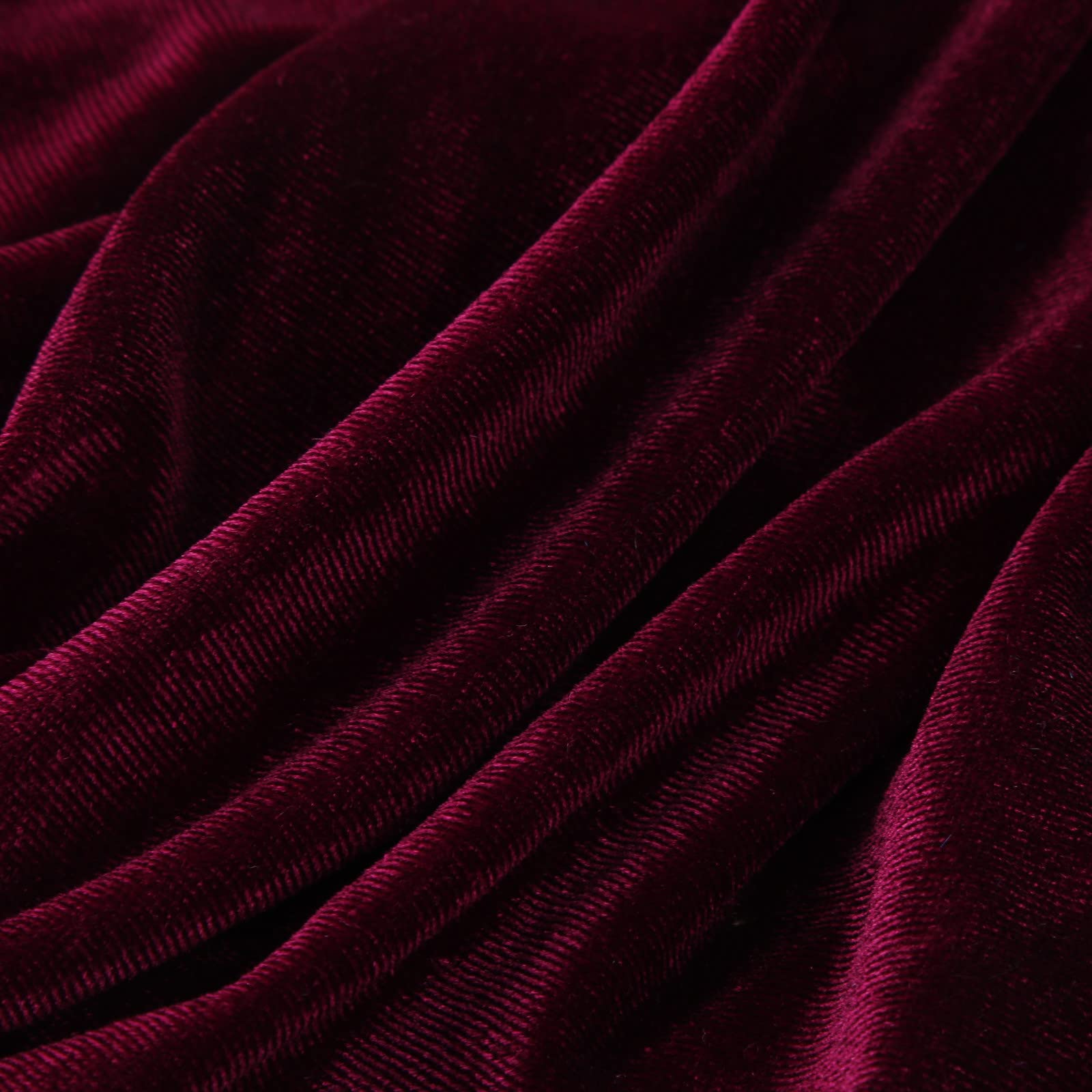 Robe à manches longues en velours pour femme avec design enveloppant - Taille fixe pour les occasions festives